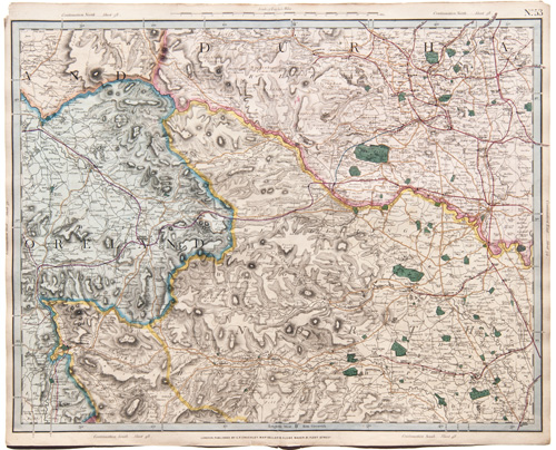 antique map of England, Wales and Scotland Railways and Stations Cruchley 1862